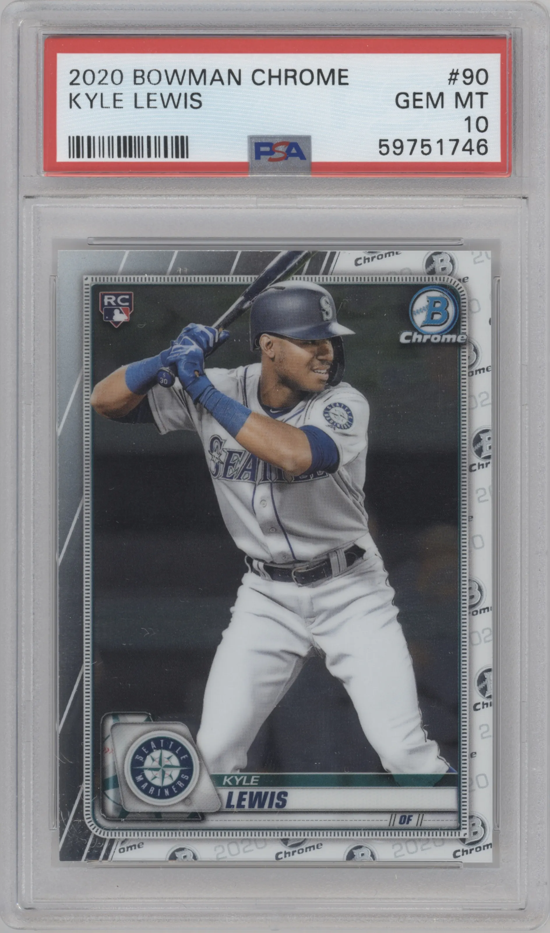 2020 Bowman Chrome Kyle Lewis PSA 10