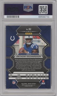Anthony Richardson from the 2023 Panini Mosaic set graded by PSA and given an overall grade of 10.