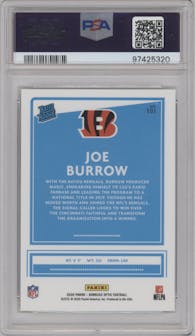 Joe Burrow from the 2020 Panini Donruss Optic set graded by PSA and given an overall grade of 9.