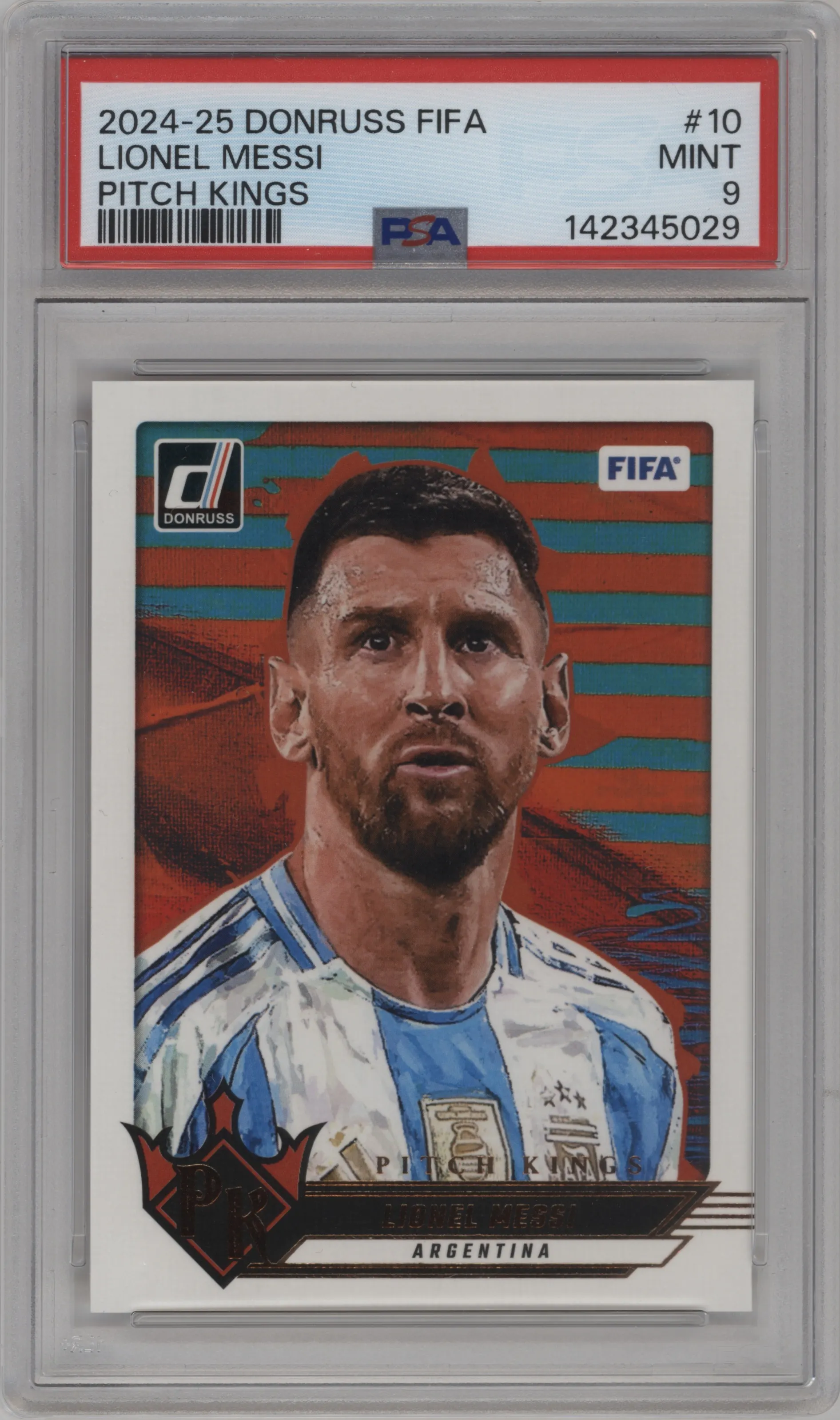 2024 Panini Donruss Pitch Kings Lionel Messi PSA 9
