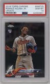 Ronald Acuna Jr. from the 2018 Topps Chrome Update  set graded by PSA and given an overall grade of 10.