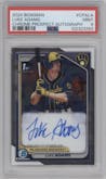Luke Adams from the 2024 Bowman set graded by PSA and given an overall grade of 9.