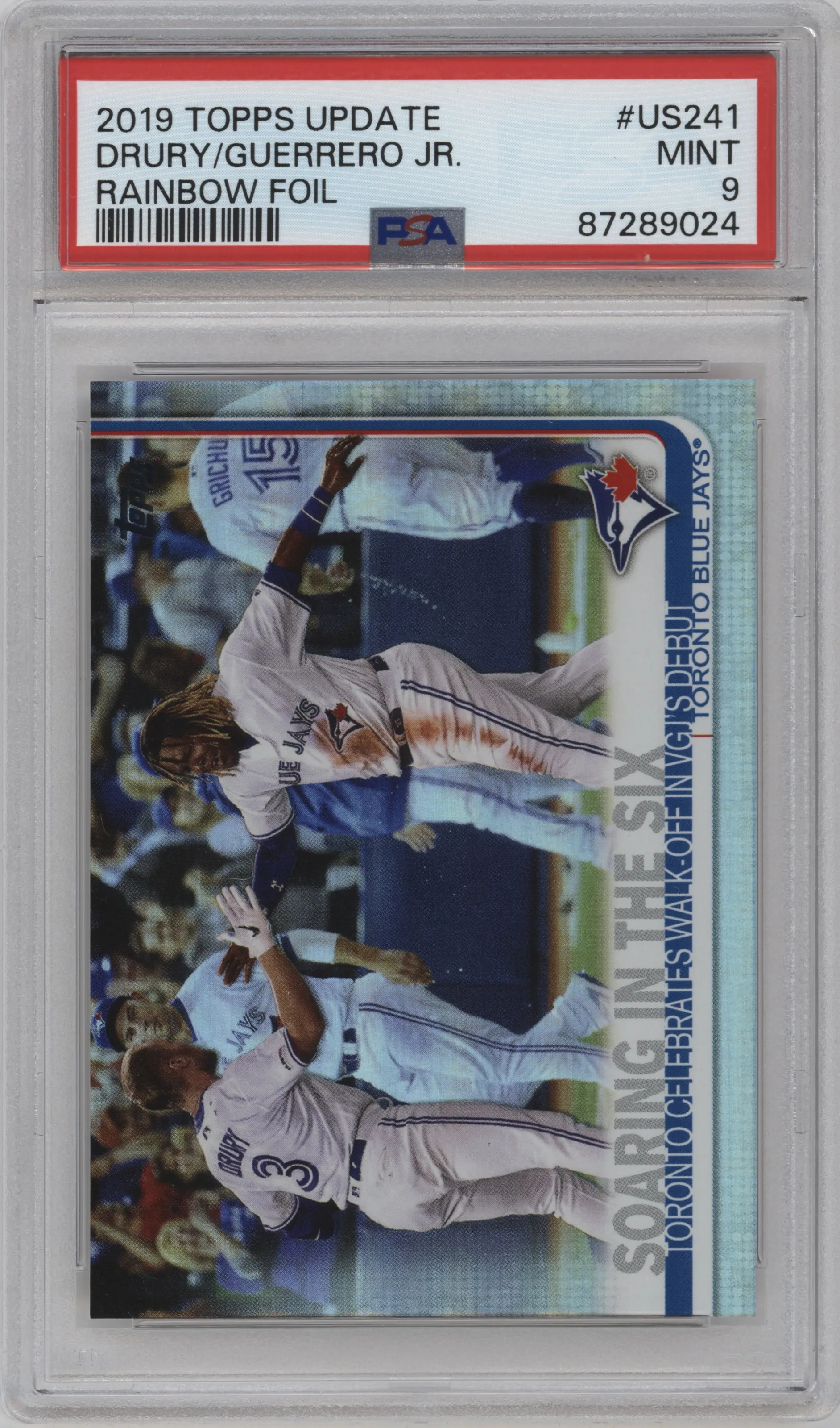 2019 Topps Update Soaring In The Six Rainbow Foil PSA 9