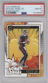Michael Penix Jr. from the 2024 Donruss set graded by PSA and given an overall grade of 10.
