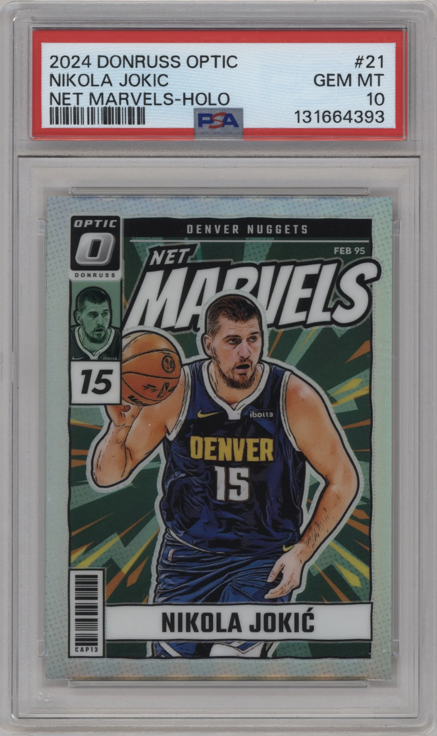 2024 Donruss Optic Net Marvels Nikola Jokic Holo #21 PSA 10