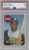 Bob Clemente from the 1969 Topps set graded by PSA and given an overall grade of 7.