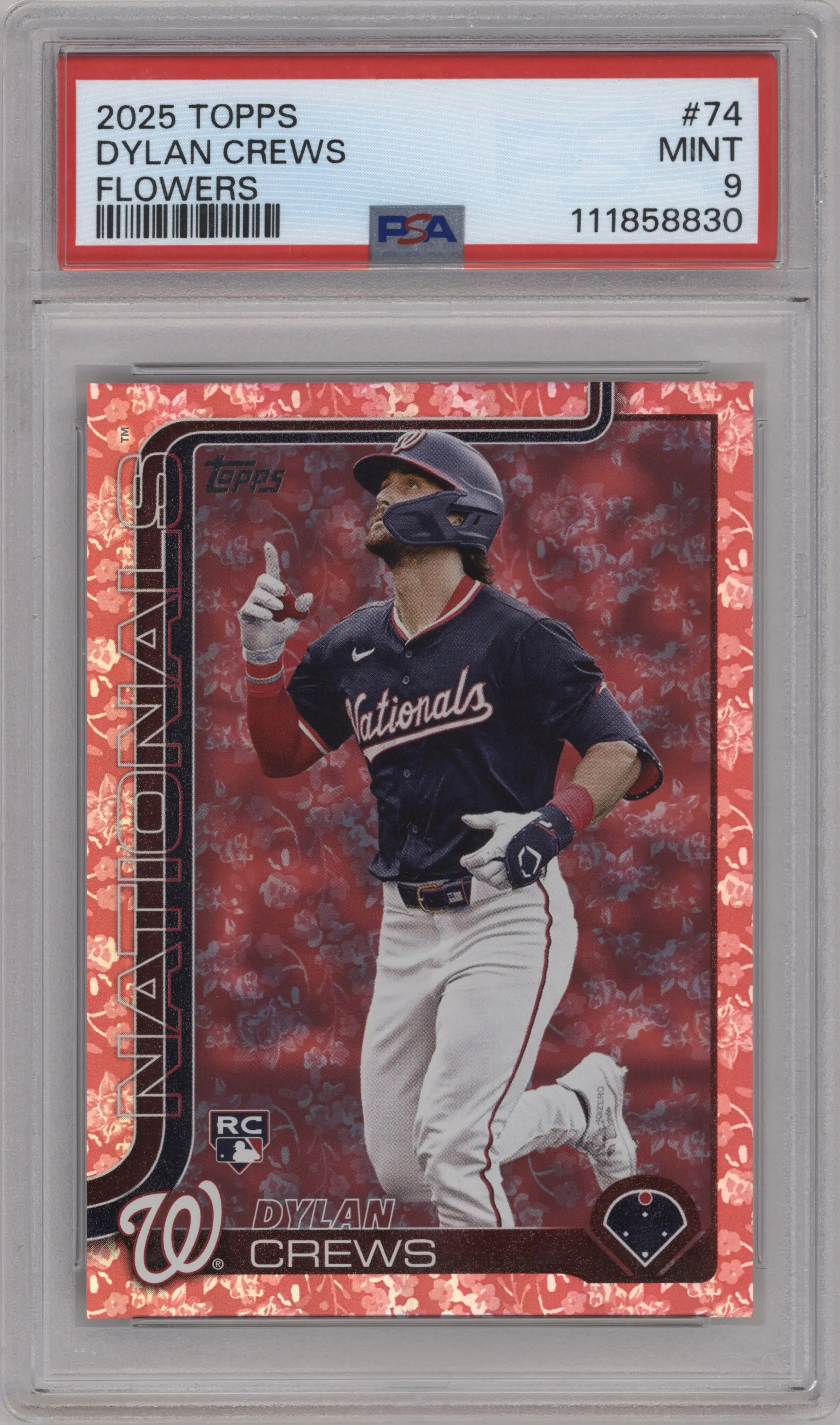 2025 Topps Dylan Crews Holiday Flowers #74 PSA 9