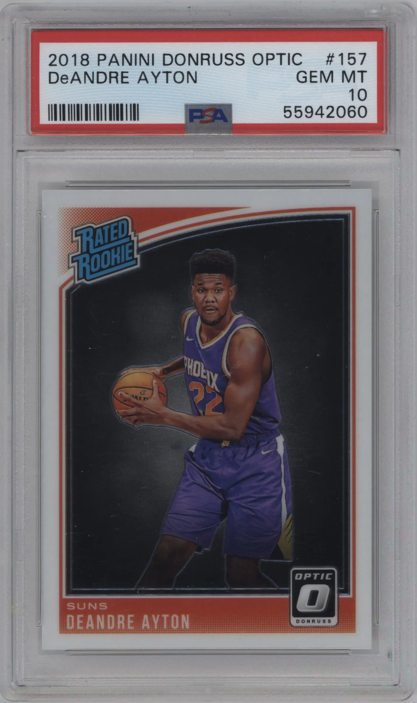 2018 Panini Donruss Optic Rated Rookie Deandre Ayton PSA 10