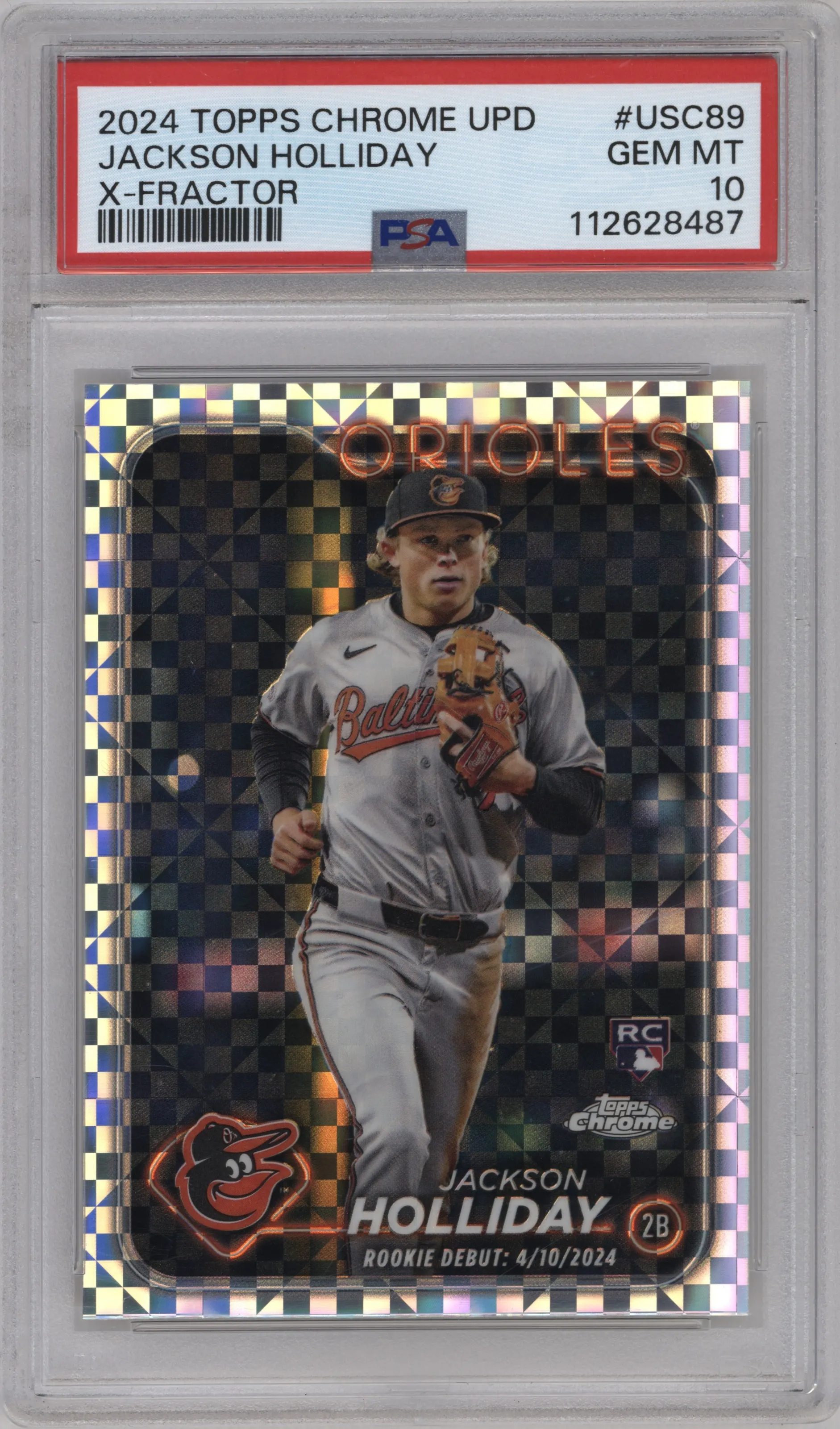 2024 Topps Chrome Update Jackson Holliday X-Fractor #USC89 PSA 10