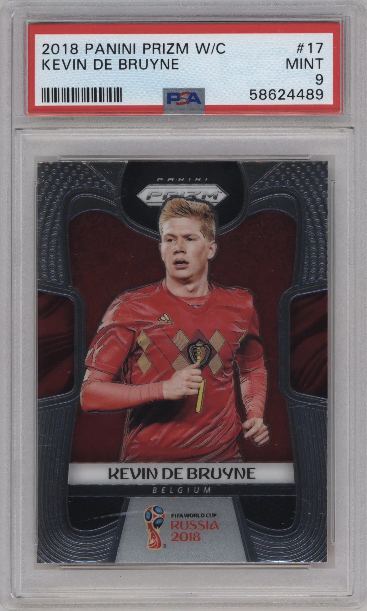 2018 Panini Prizm World Cup Kevin De Bruyne #17 PSA 9