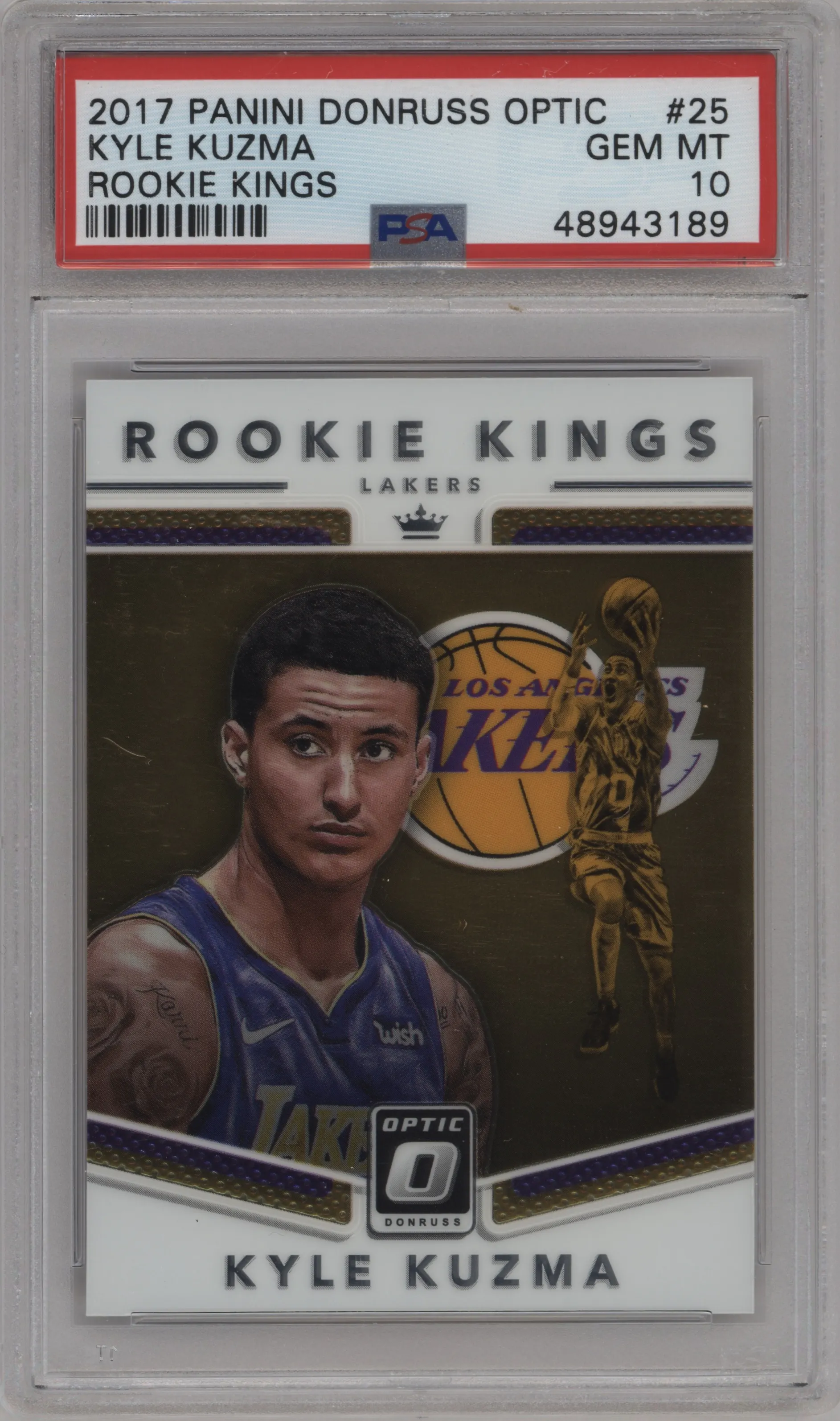2017 Panini Donruss Optic Rookie Kings Kyle Kuzma PSA 10