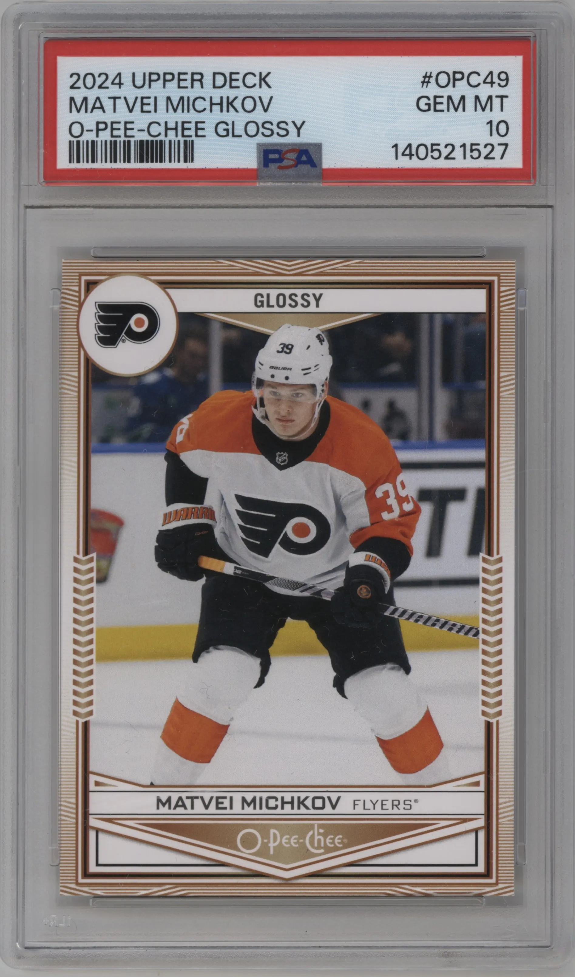 2024 Upper Deck Series 2 O-Pee-Chee Glossy Matvei Michkov PSA 10