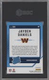 Jayden Daniels from the 2024 Donruss set featuring a Pink parallel graded by SGC and given an overall grade of 10.