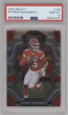 Patrick Mahomes II from the 2022 Panini Select set graded by PSA and given an overall grade of 10.