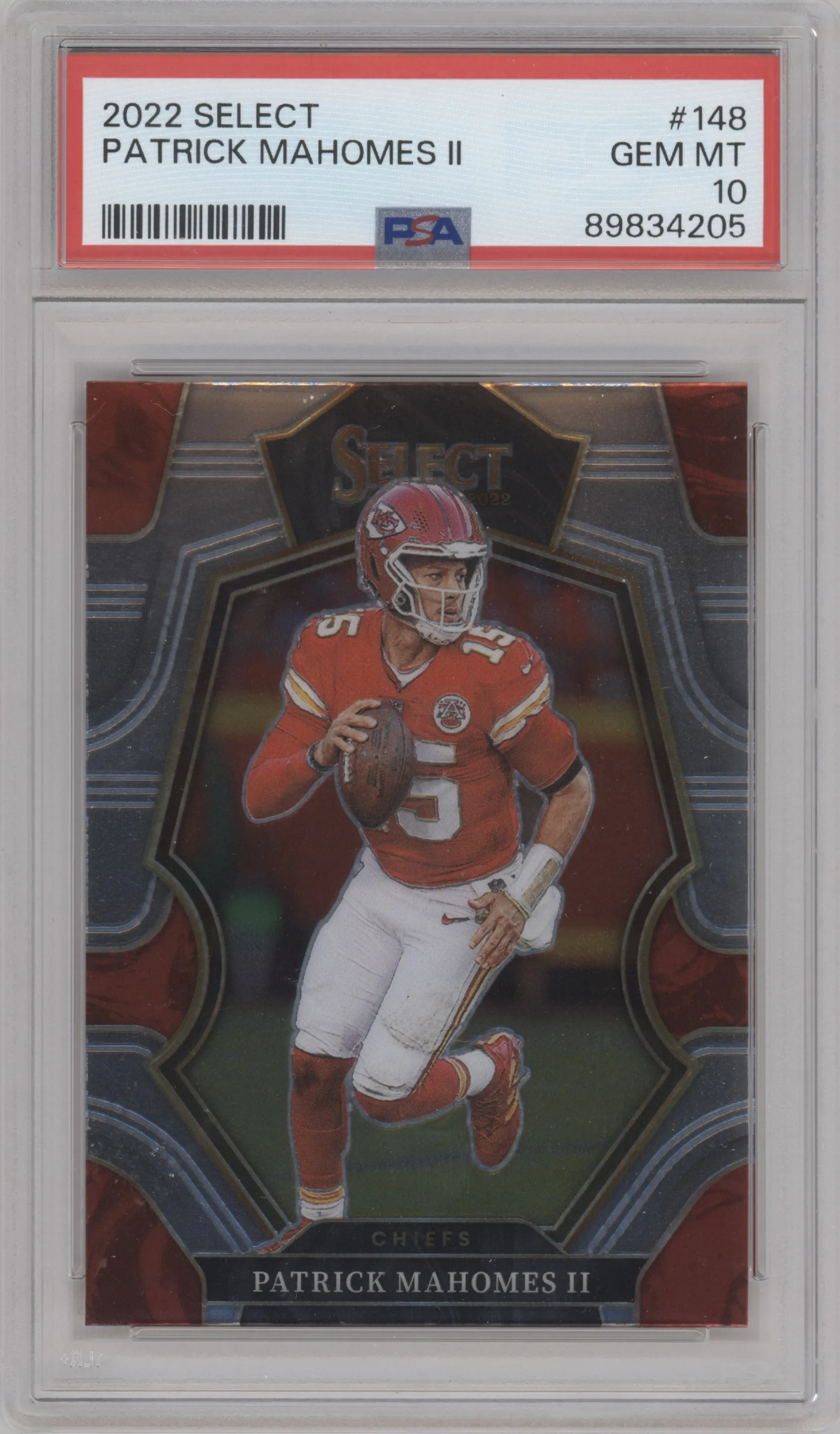 2022 Panini Select Pre.Lvl. Patrick Mahomes II PSA 10