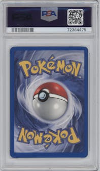 Unown A from the 2001 Pokemon Neo Genesis set graded by PSA and given an overall grade of 8.