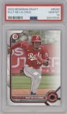 Elly De La Cruz from the 2022 Bowman Draft set graded by PSA and given an overall grade of 10.
