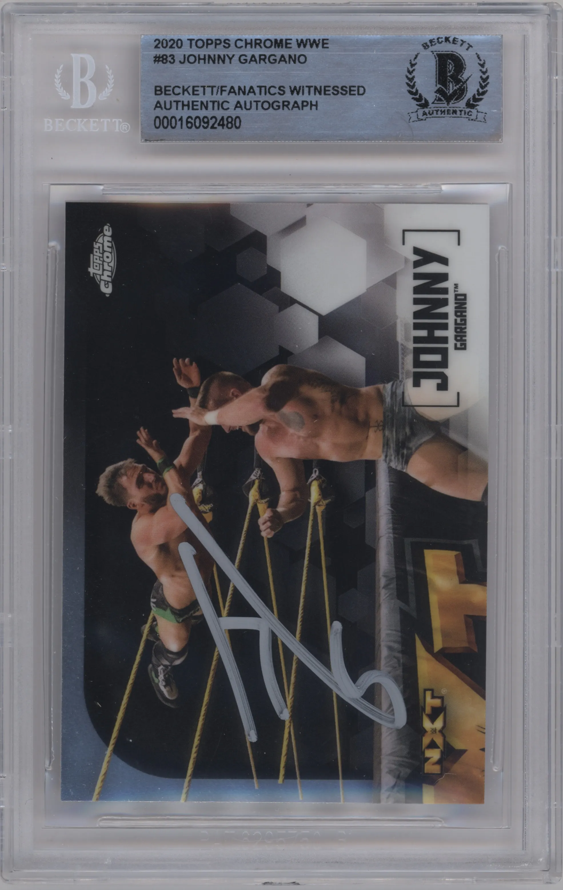 2020 Topps Chrome WWE Johnny Gargano BGS AUTHENTIC BGS