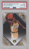 Kevin Durant from the 2007-08 SP Rookie Edition set graded by PSA and given an overall grade of 10.