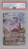 Espeon VMAX from the 2021 Pokemon SWSH set graded by PSA and given an overall grade of 10.