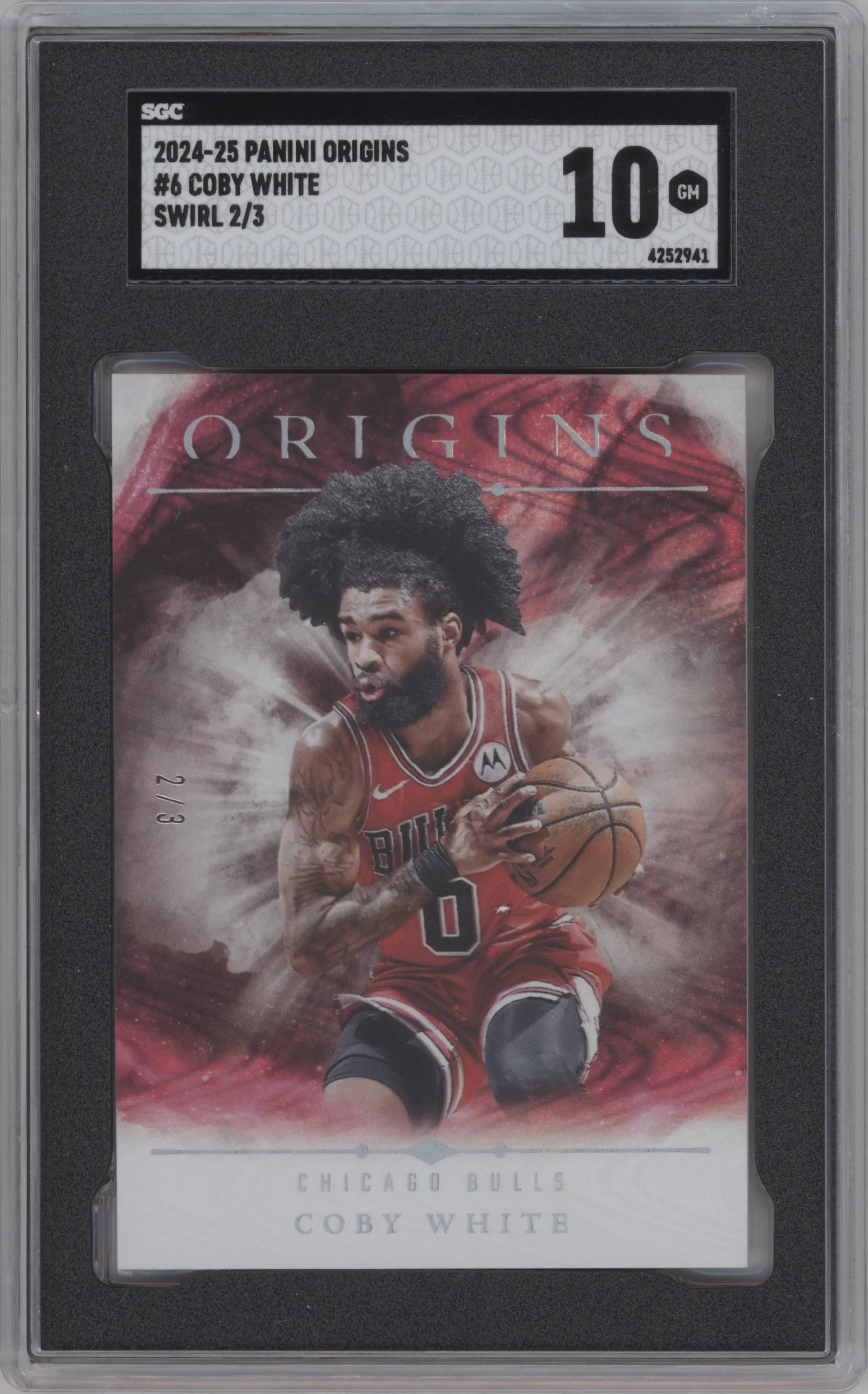 2024 Panini Origins Coby White Swirl FOTL #6 SGC 10