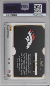 Bo Nix from the 2024 Panini Select set featuring a Tie-Dye Prizm parallel graded by PSA and given an overall grade of 10.