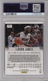 LeBron James from the 2012-13 Panini Prizm set graded by PSA and given an overall grade of 9.