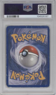Vaporeon Gold Star from the 2007 Pokemon EX set graded by PSA and given an overall grade of 1.