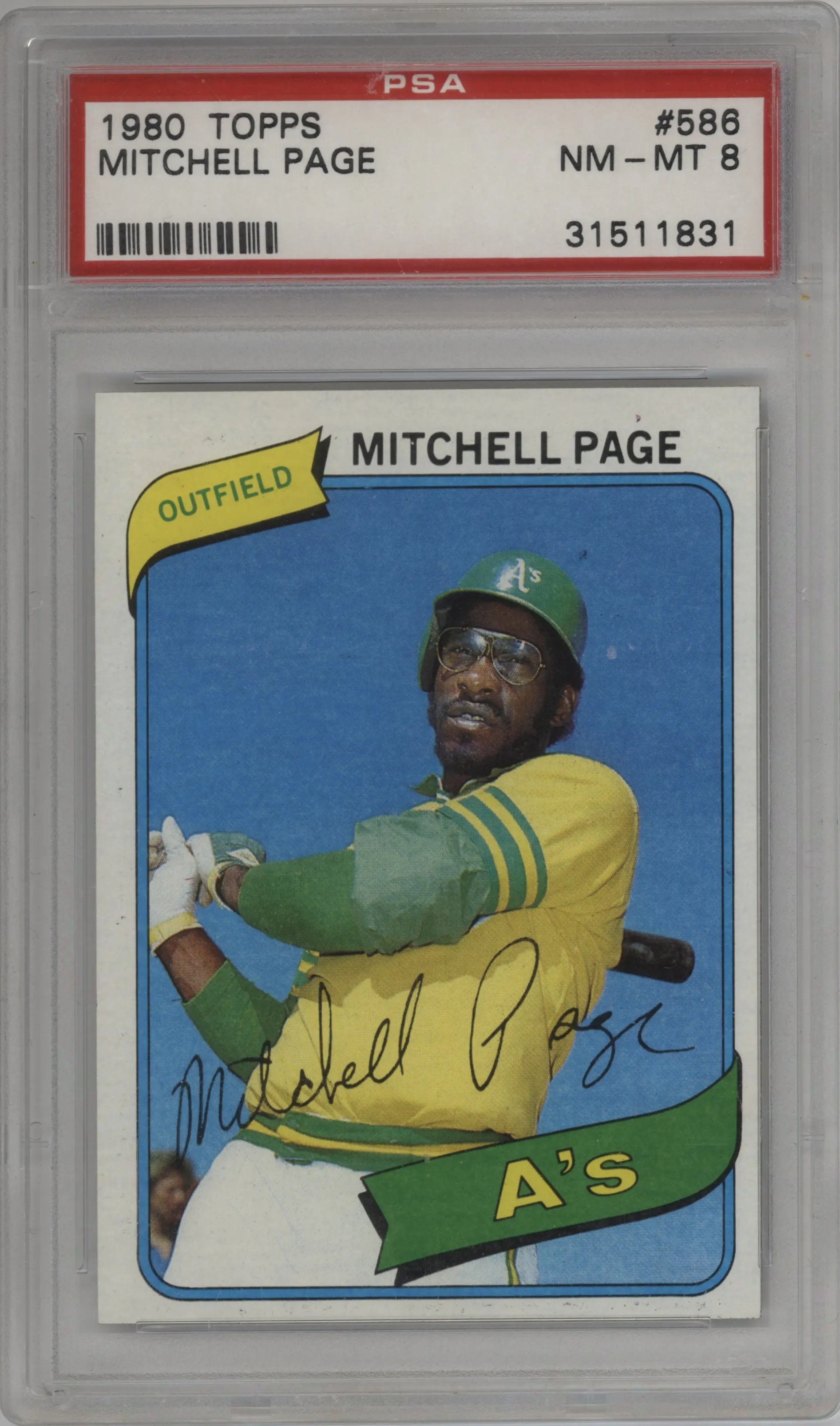1980 Topps Mitchell Page PSA 8