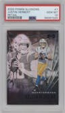Justin Herbert from the 2020 Panini Illusions set featuring a Retail parallel graded by PSA and given an overall grade of 10.