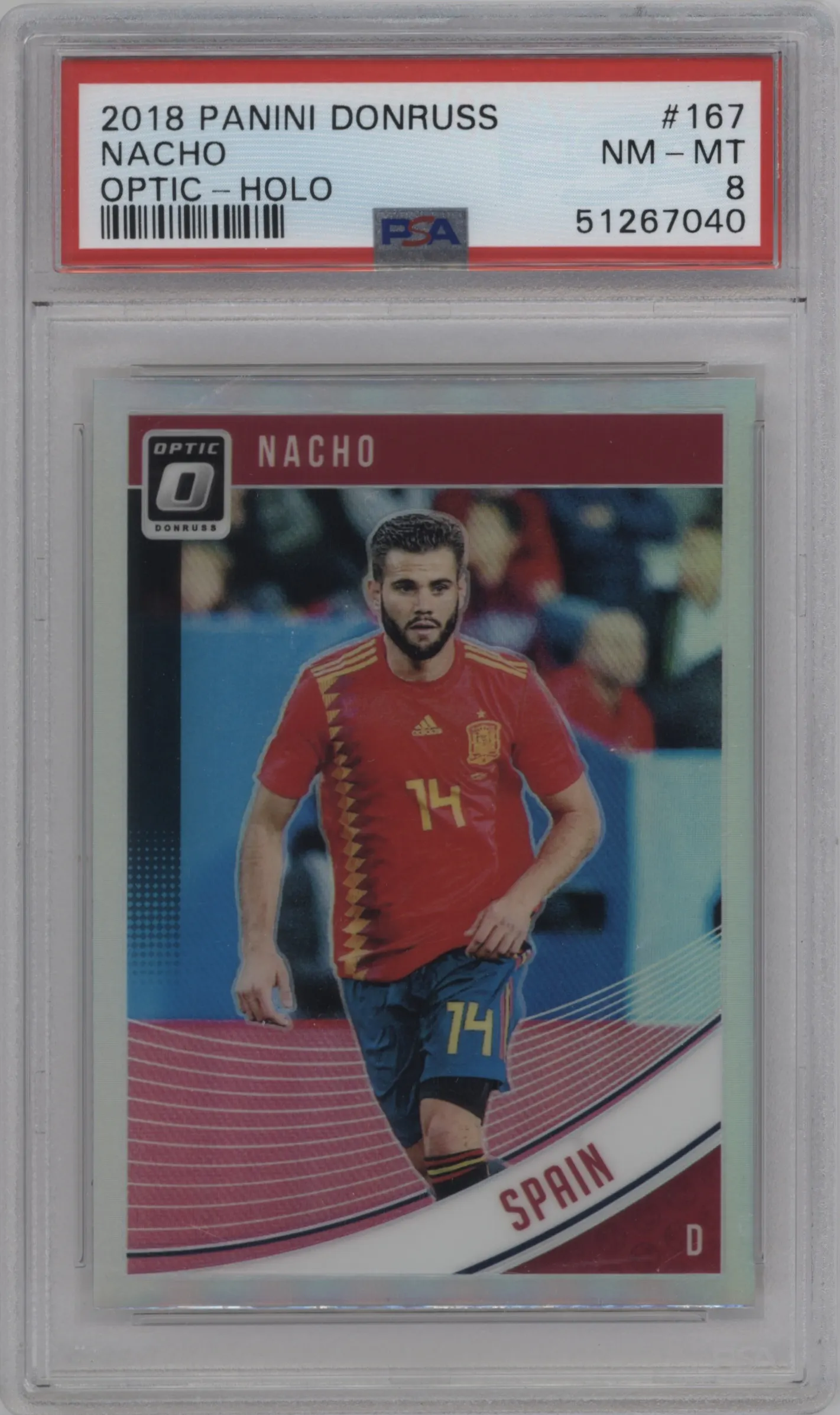 2018 Panini Donruss Optic Nacho Holo #167 PSA 8