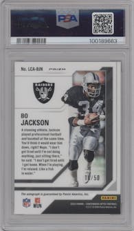 Bo Jackson from the 2023 Panini Contenders Optic set graded by PSA and given an overall grade of 9.