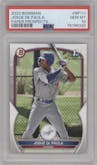 Josue De Paula from the 2023 Bowman  set graded by PSA and given an overall grade of 10.