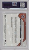 Juan Soto from the 2025 Topps Now set graded by PSA and given an overall grade of 10.