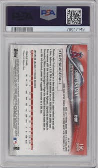 Shohei Ohtani from the 2018 Topps Chrome set graded by PSA and given an overall grade of 10.