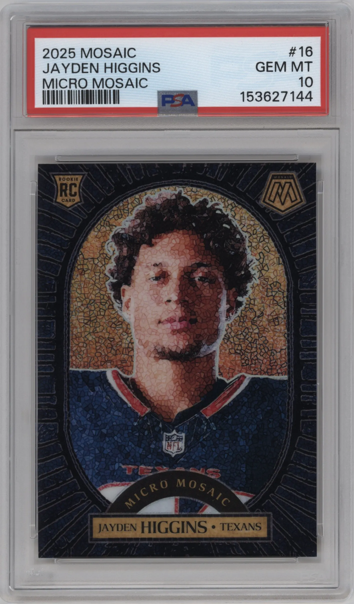2025 Panini Mosaic Micro Mosaic Jayden Higgins #16 PSA 10
