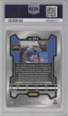 Tuli Tuipulotu from the 2023 Panini Prizm set featuring a Red Sparkle parallel graded by PSA and given an overall grade of 10.