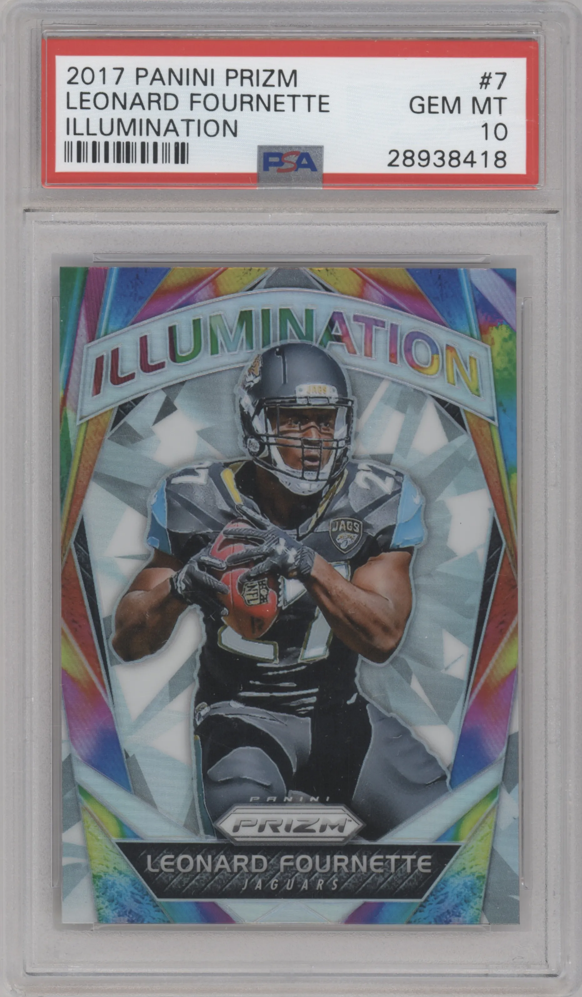 2017 Panini Prizm Illumination Leonard Fournette PSA 10