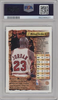 Michael Jordan from the 1993-94 Topps Finest  set graded by PSA and given an overall grade of 9.