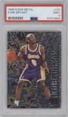 Kobe Bryant from the 1996-97 Fleer Metal  set graded by PSA and given an overall grade of 9.