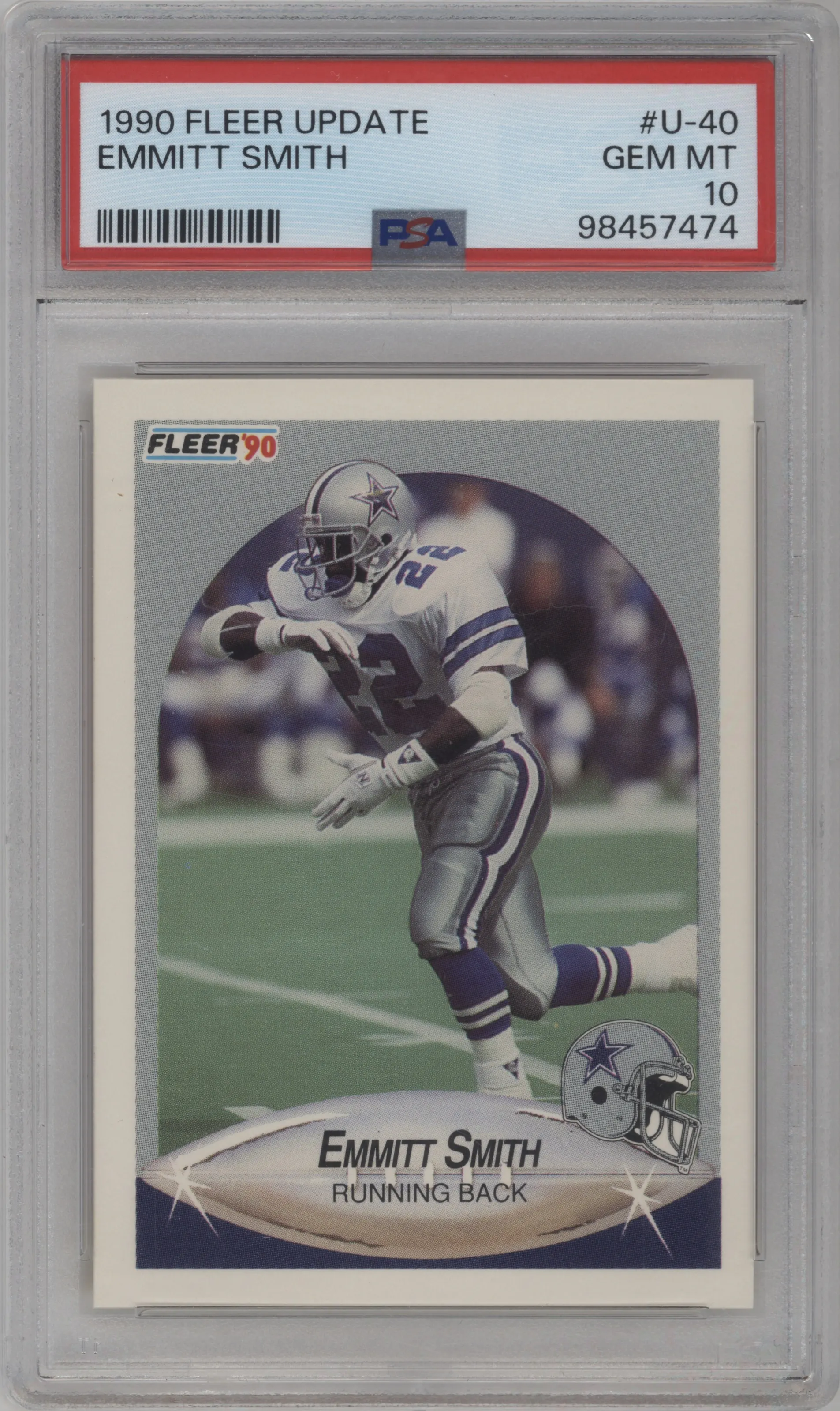 1990 Fleer Update Emmitt Smith PSA 10