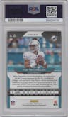 Tua Tagovailoa from the 2020 Panini Prizm set featuring a Red Ice Prizm parallel graded by PSA and given an overall grade of 10.