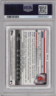 Jarren Duran from the 2020 Bowman set graded by PSA and given an overall grade of 9.