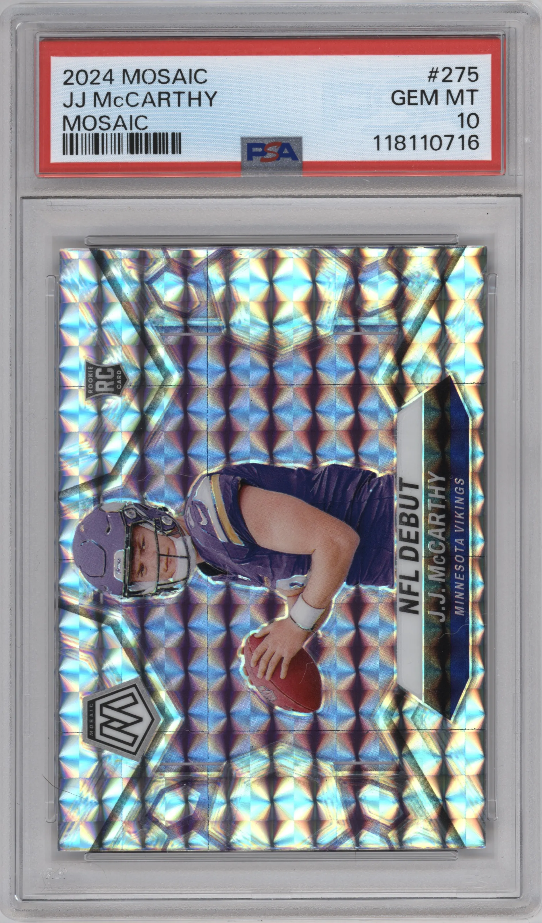 2024 Panini Mosaic J.J. McCarthy Mosaic #275 PSA 10