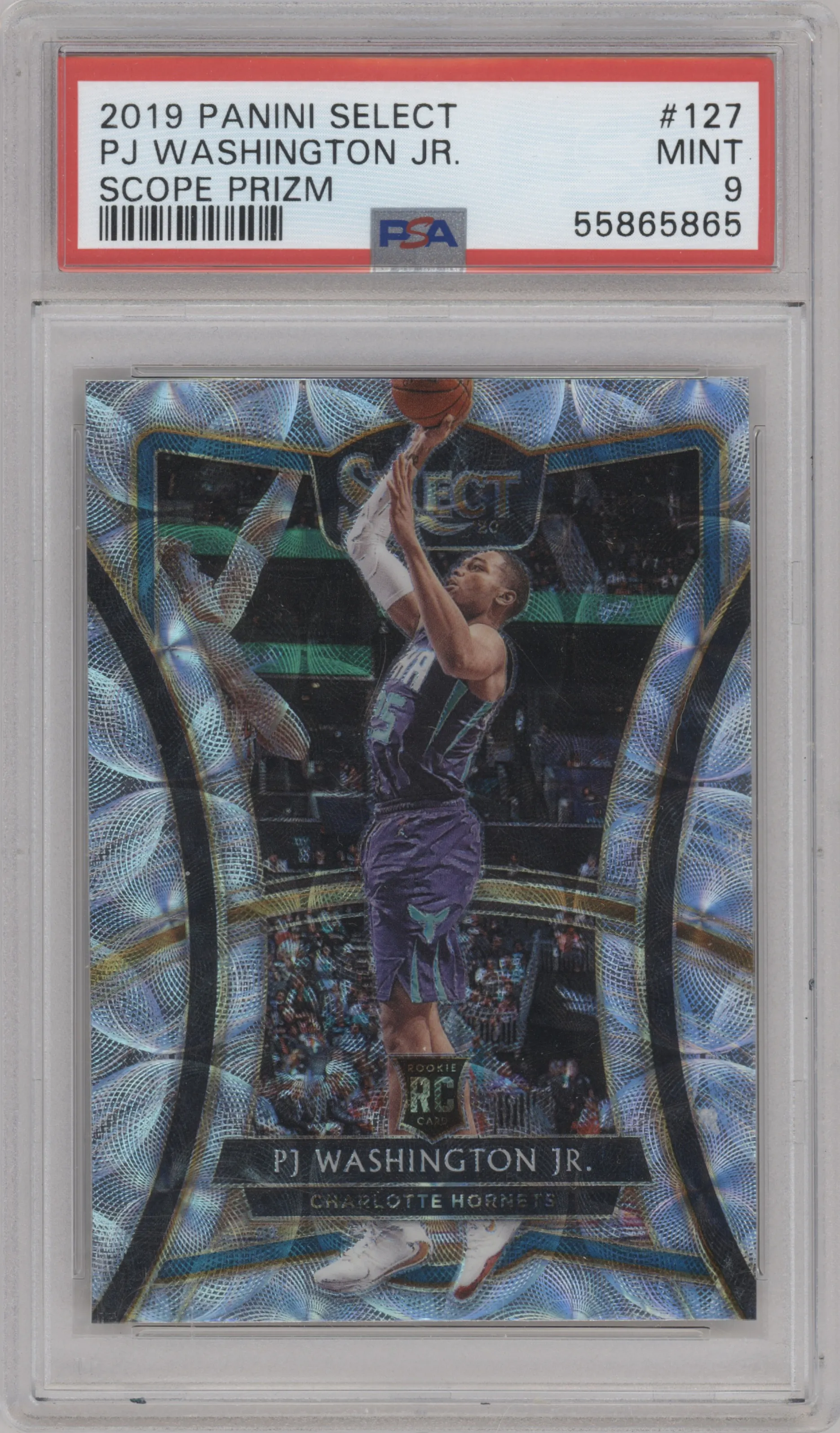 2019 Panini Select Pre.Lvl. PJ Washington Jr. Scope PSA 9