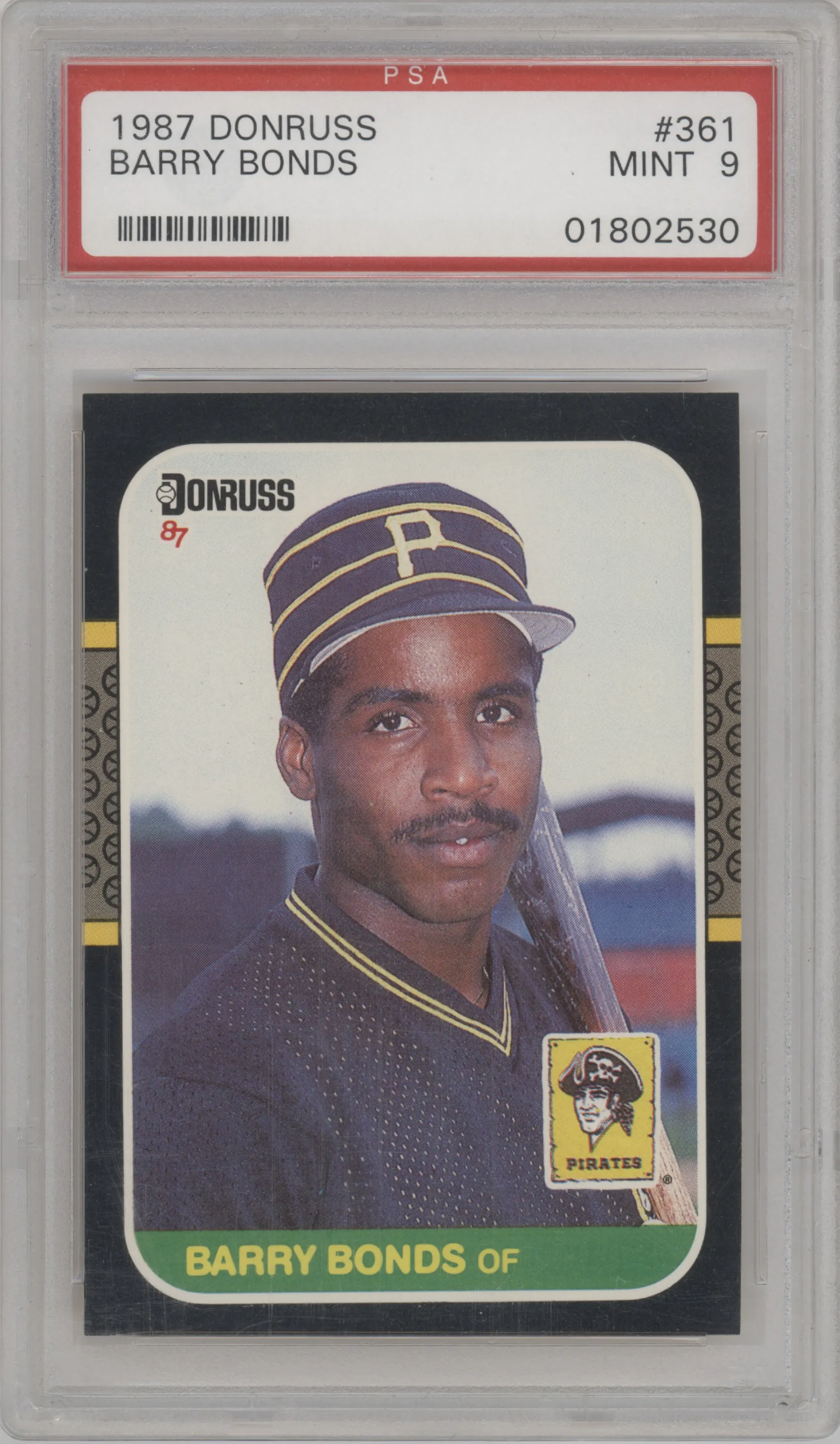 1987 Donruss Barry Bonds PSA 9