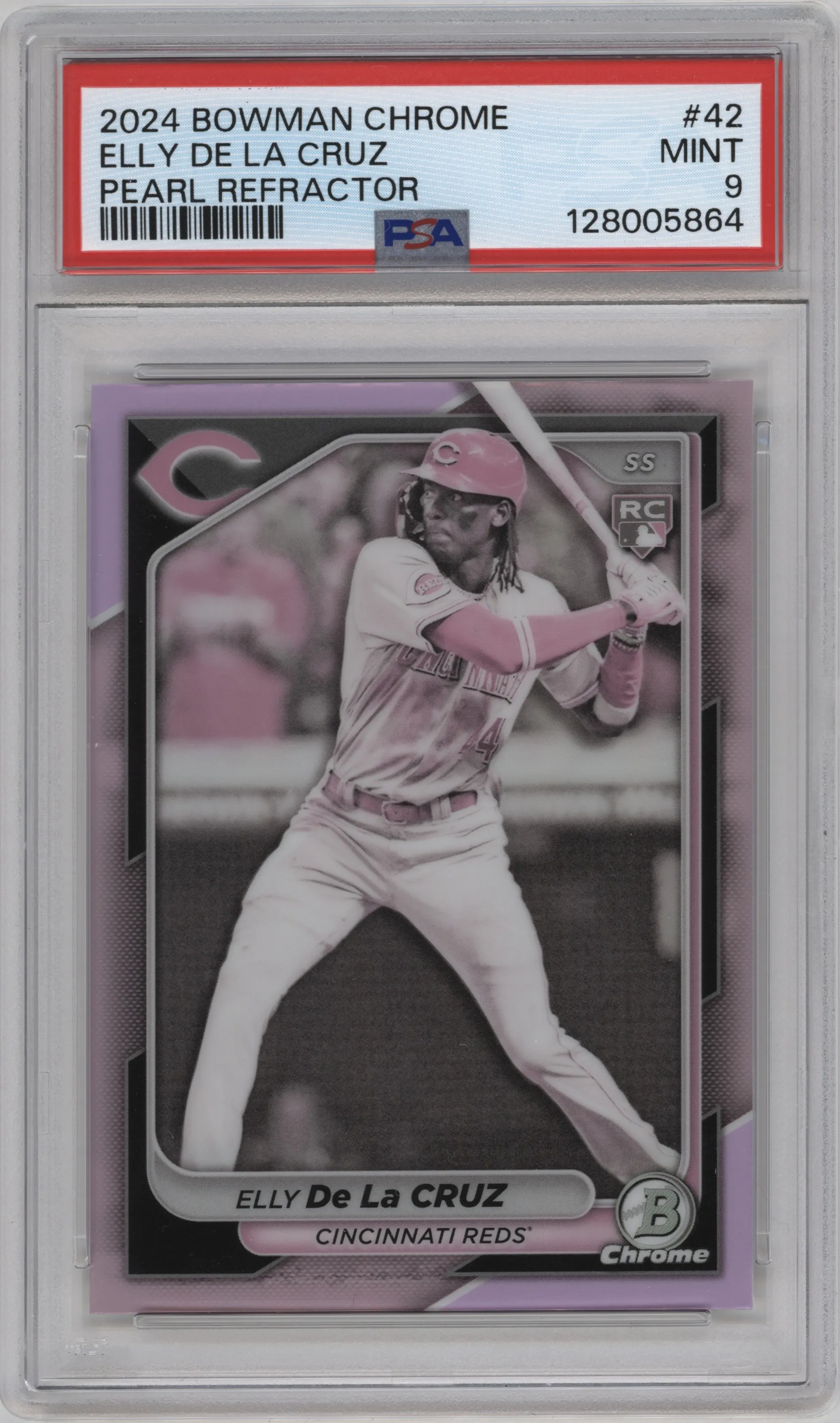 2024 Bowman Chrome Elly De La Cruz Pearl Refractor PSA 9