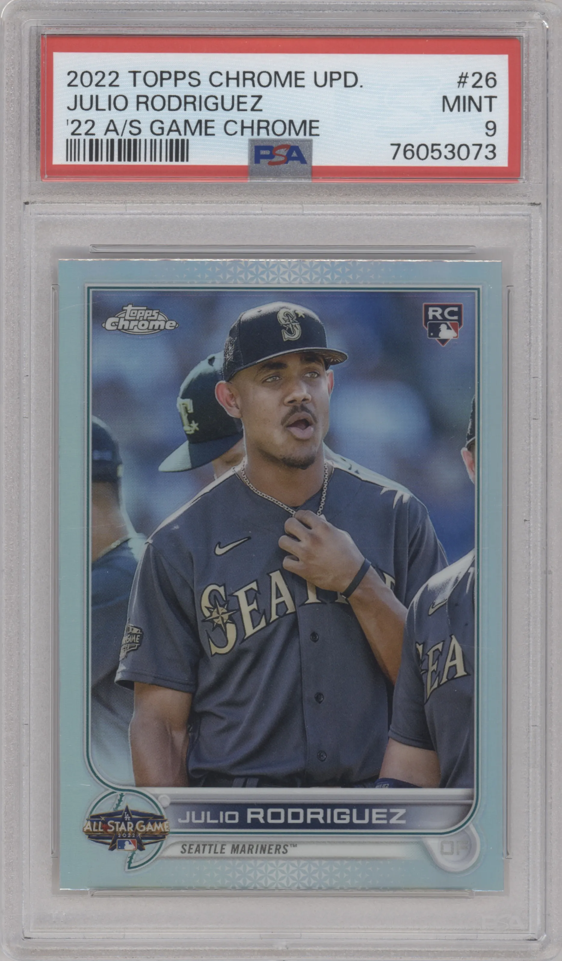 2022 Topps Chrome Update All Star Game Julio Rodriguez PSA 9