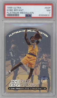 Kobe Bryant from the 1999 Fleer Ultra set graded by PSA and given an overall grade of 7.