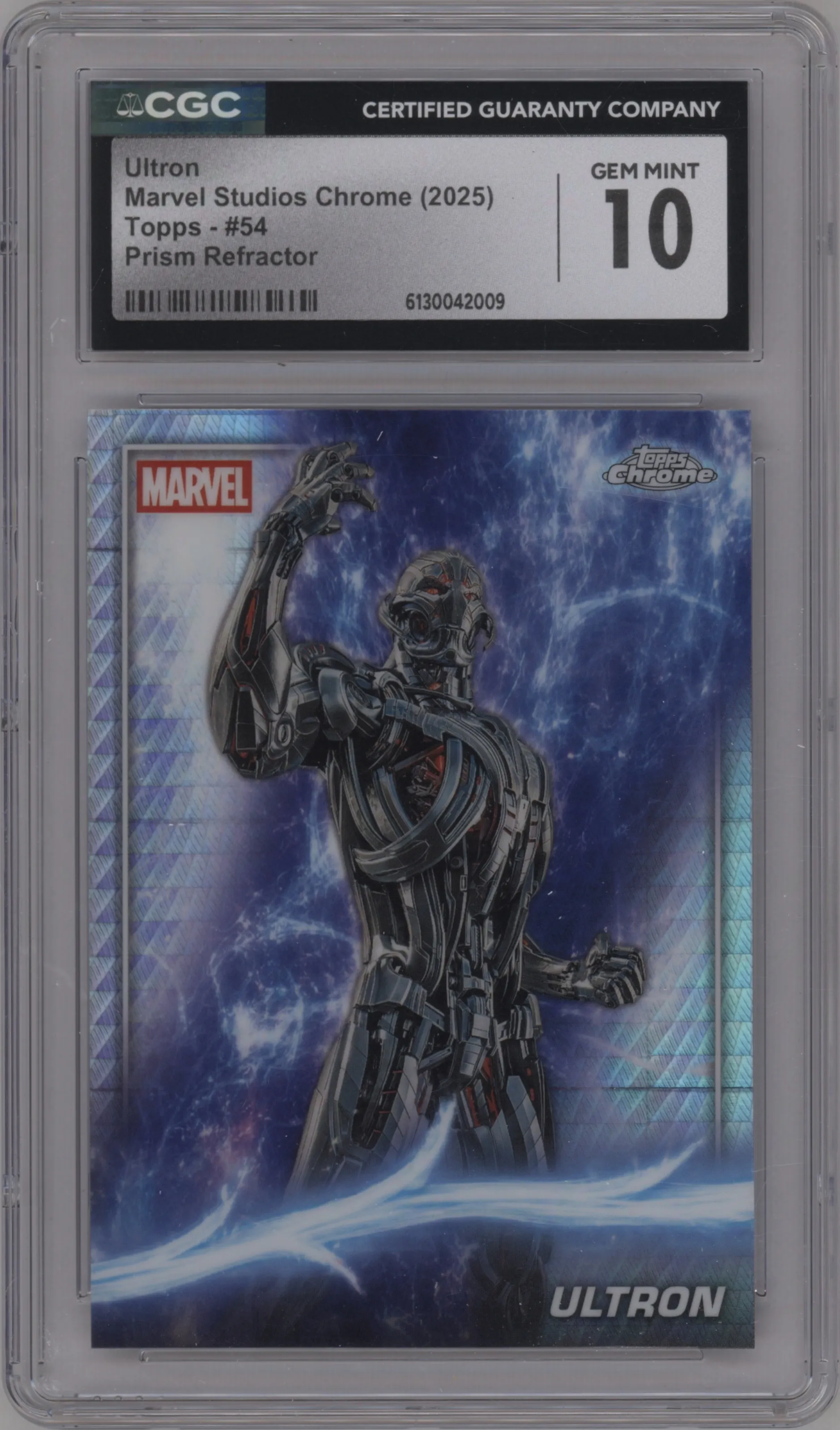 2025 Topps Chrome Marvel Studios Ultron Prism Refractor CGC 10